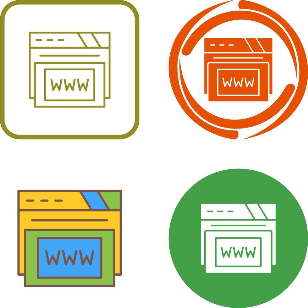 Www Icon Design vector