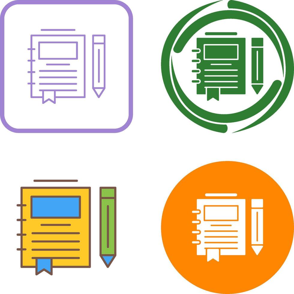 Journal Icon Design vector