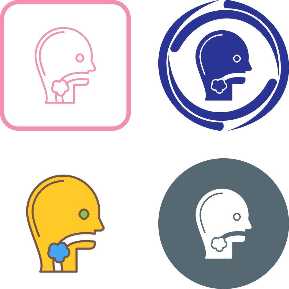 Throat Cancer Icon Design vector