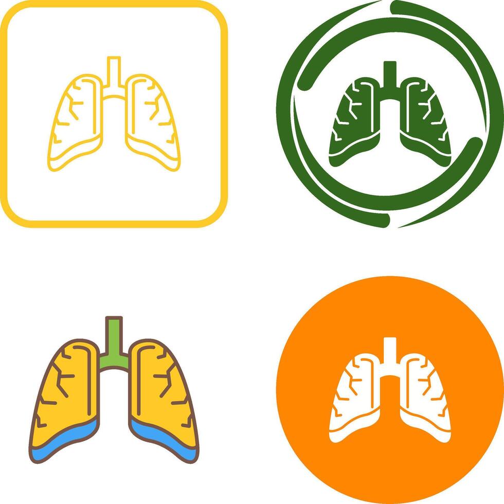 diseño de icono de pulmones vector