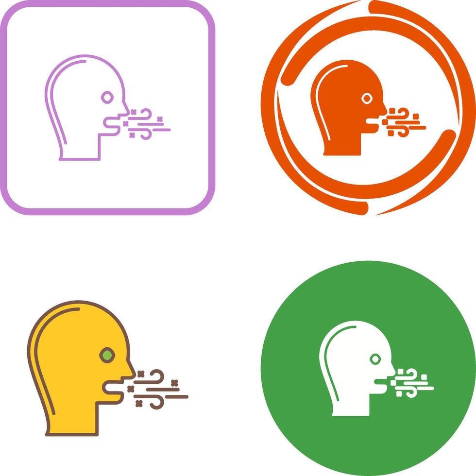 Bad Breath Icon Design vector