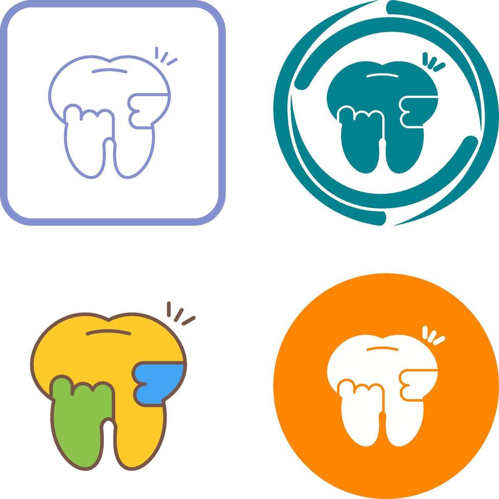 Toothache And Plaque Icon Design vector