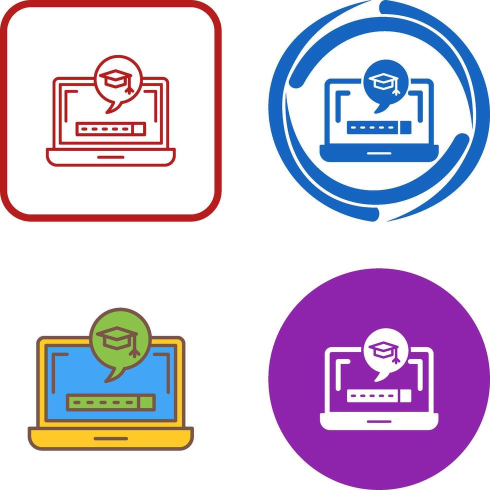 Digital Learning Icon Design vector