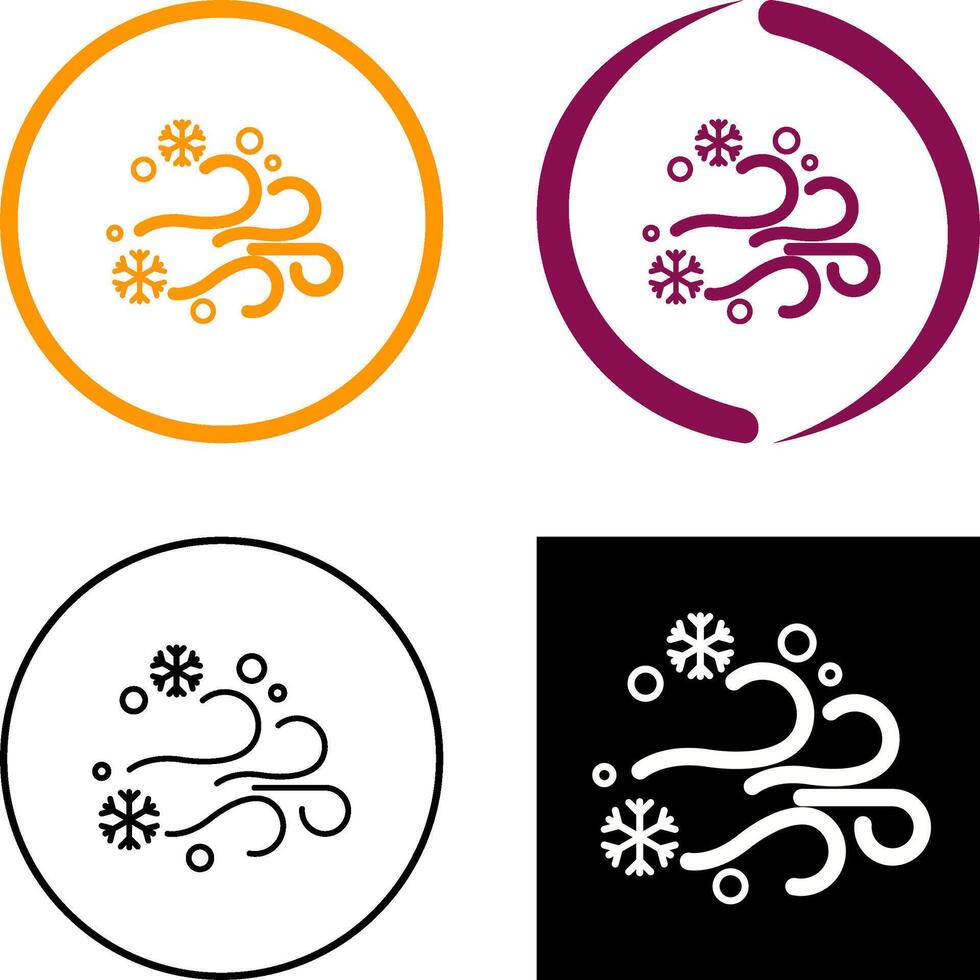Blizzard Icon Design vector