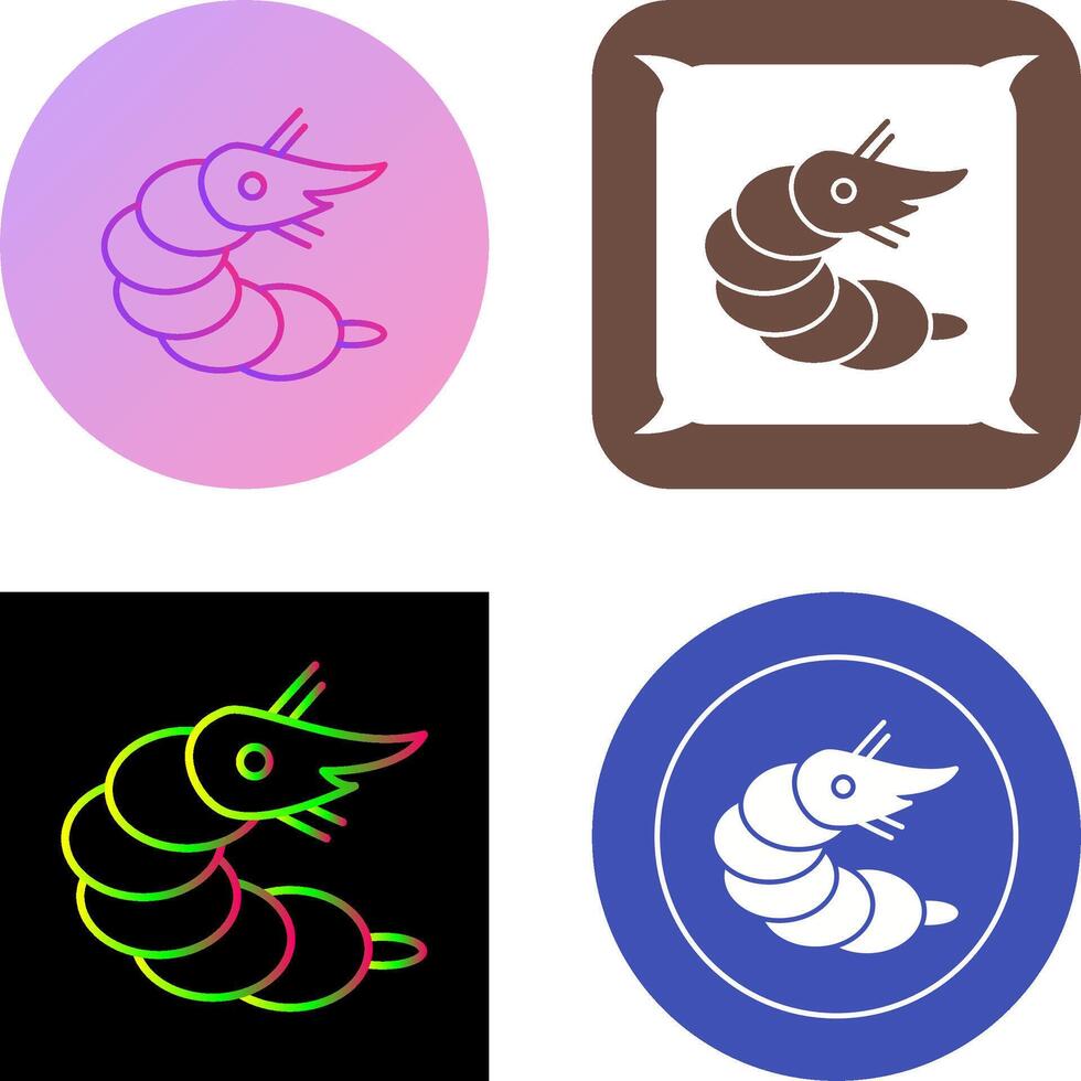 Shrimp Icon Design vector