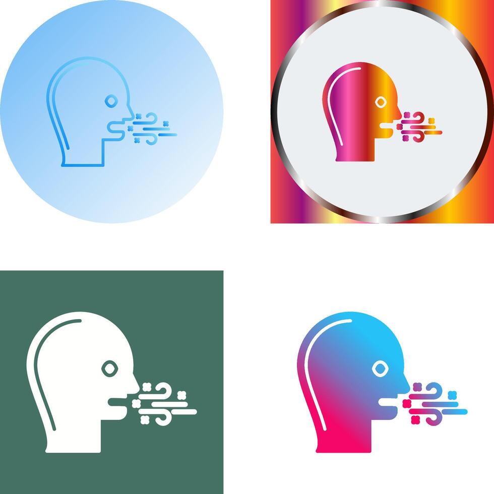Bad Breath Icon Design vector