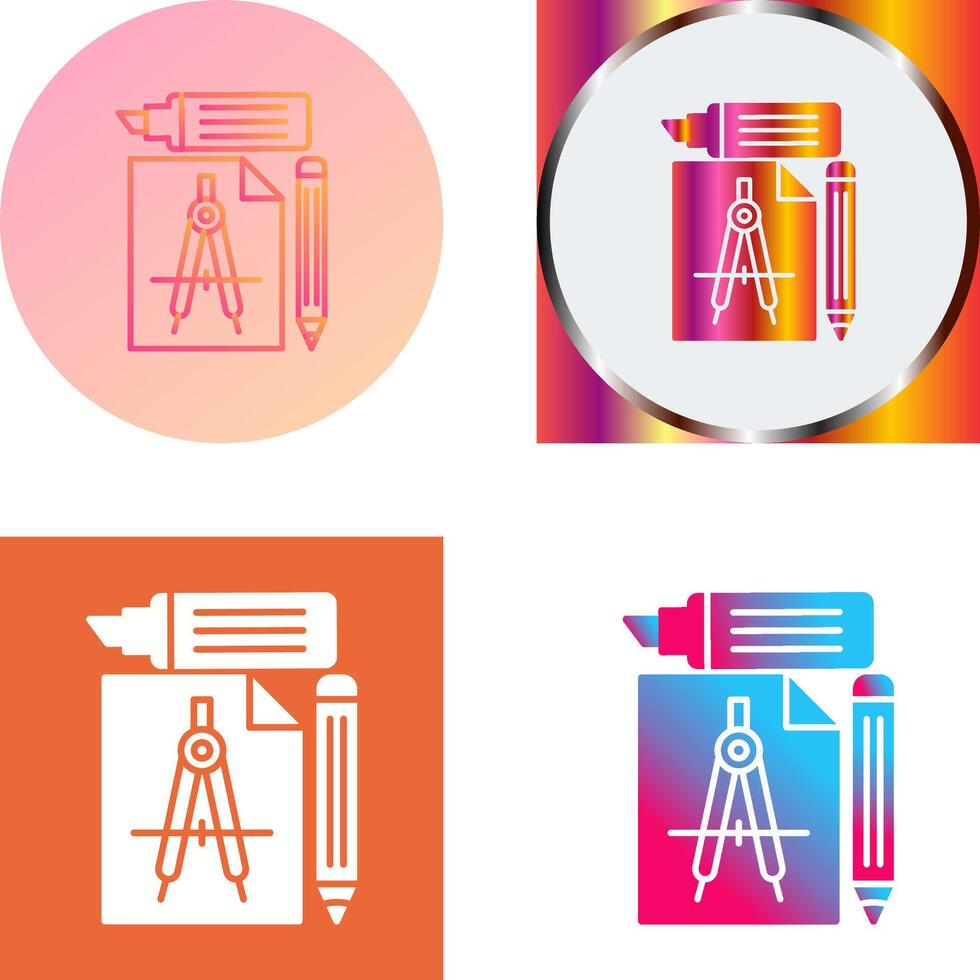 Study Tools Icon Design vector