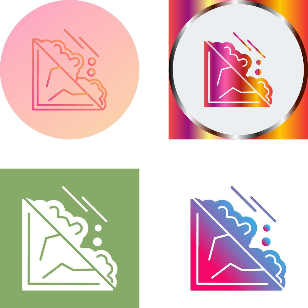 Avalanche Icon Design vector