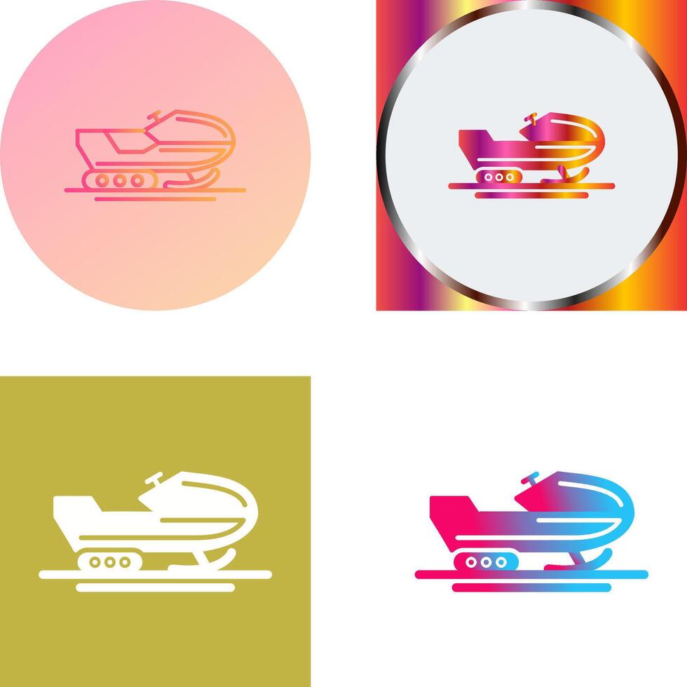 Snowmobile Icon Design vector