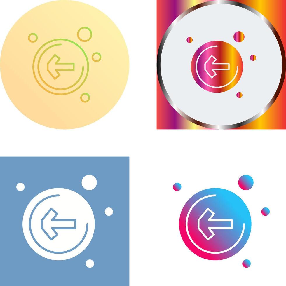 Left Arrow Icon Design vector