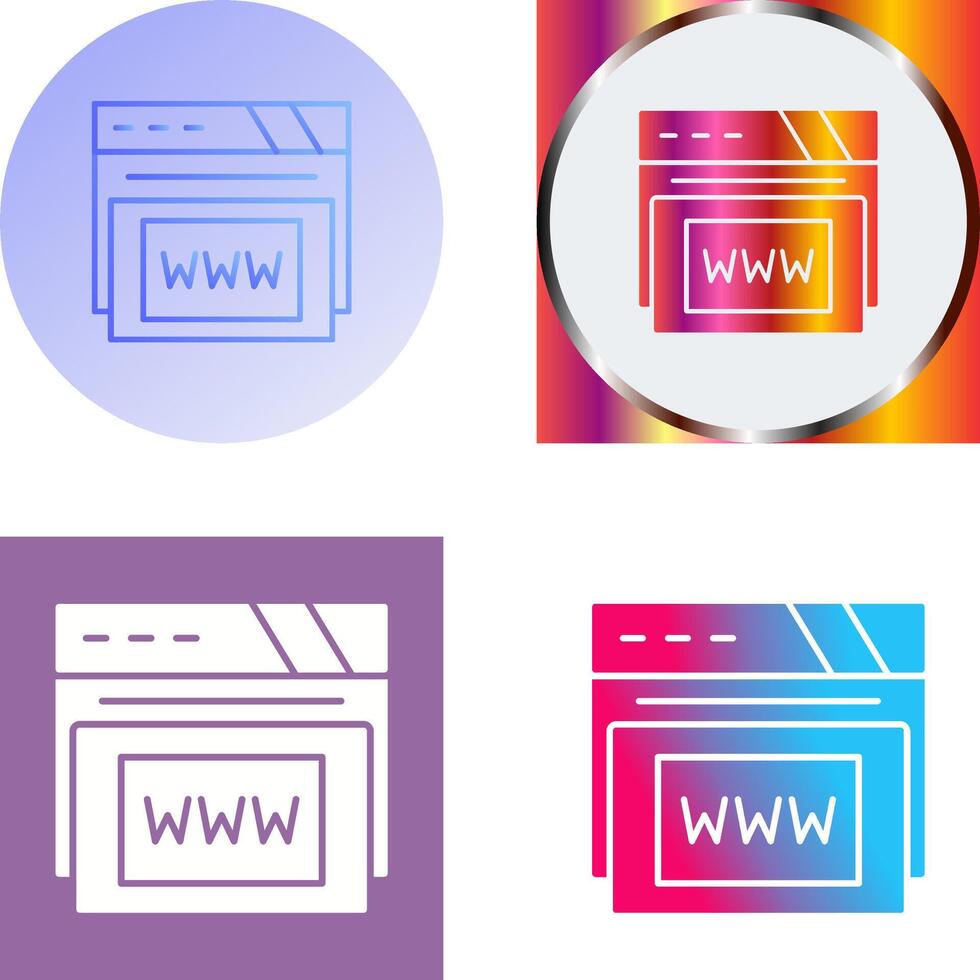 Www Icon Design vector
