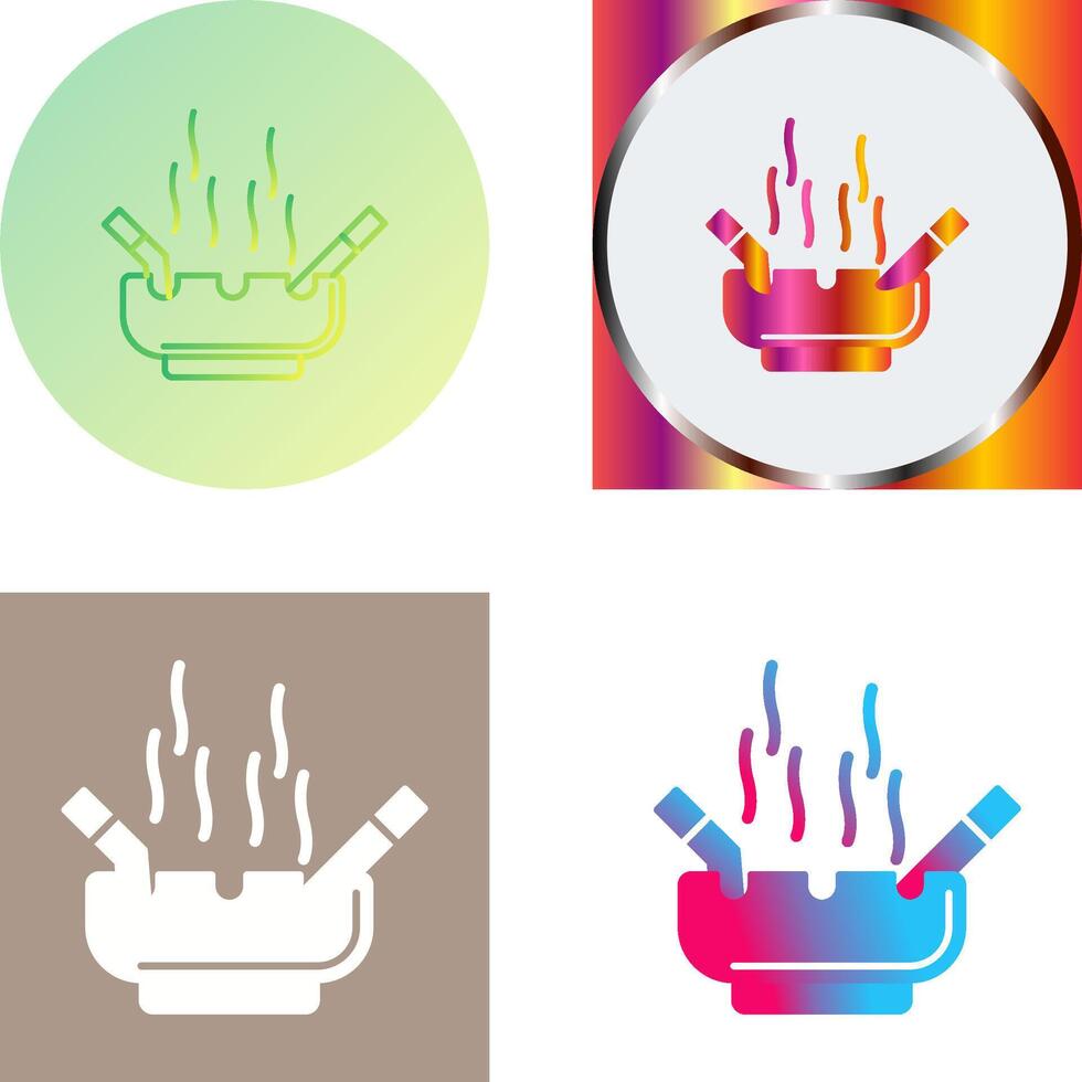 Ashtray Icon Design vector