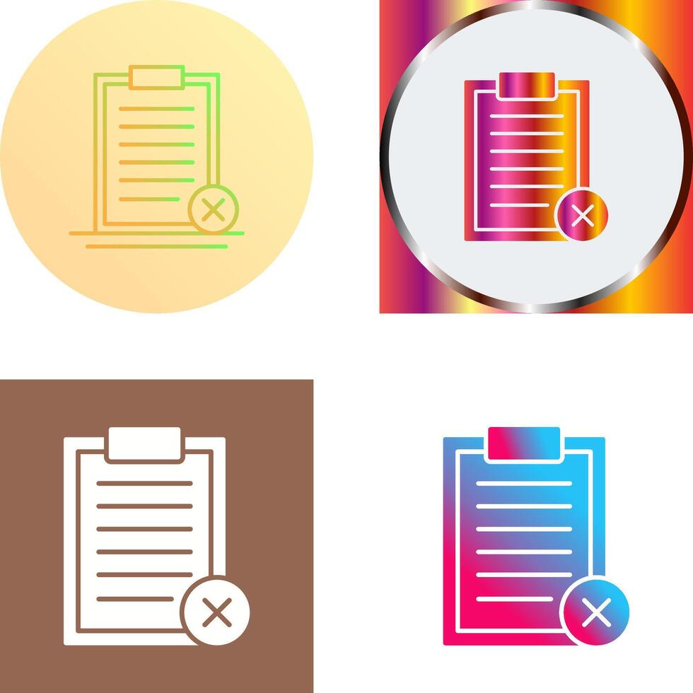 Rejected Icon Design vector
