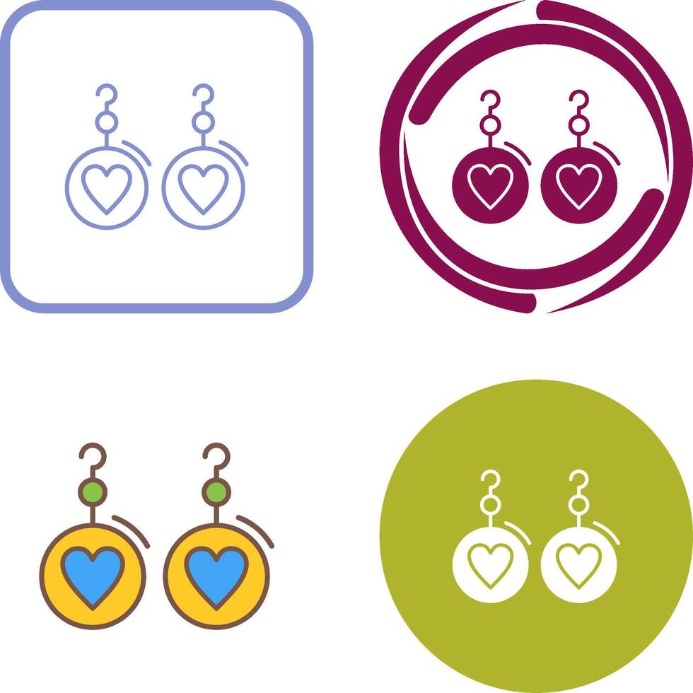 Earrings Icon Design vector