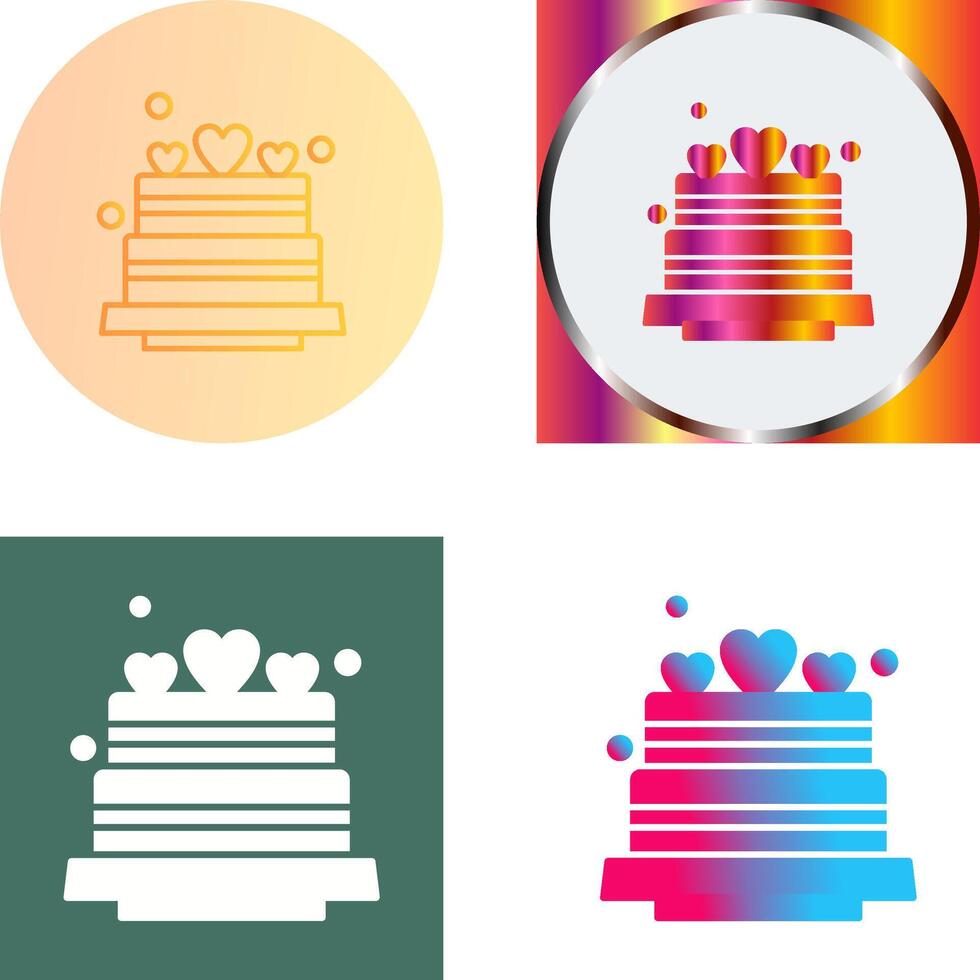 Wedding Cake Icon Design vector