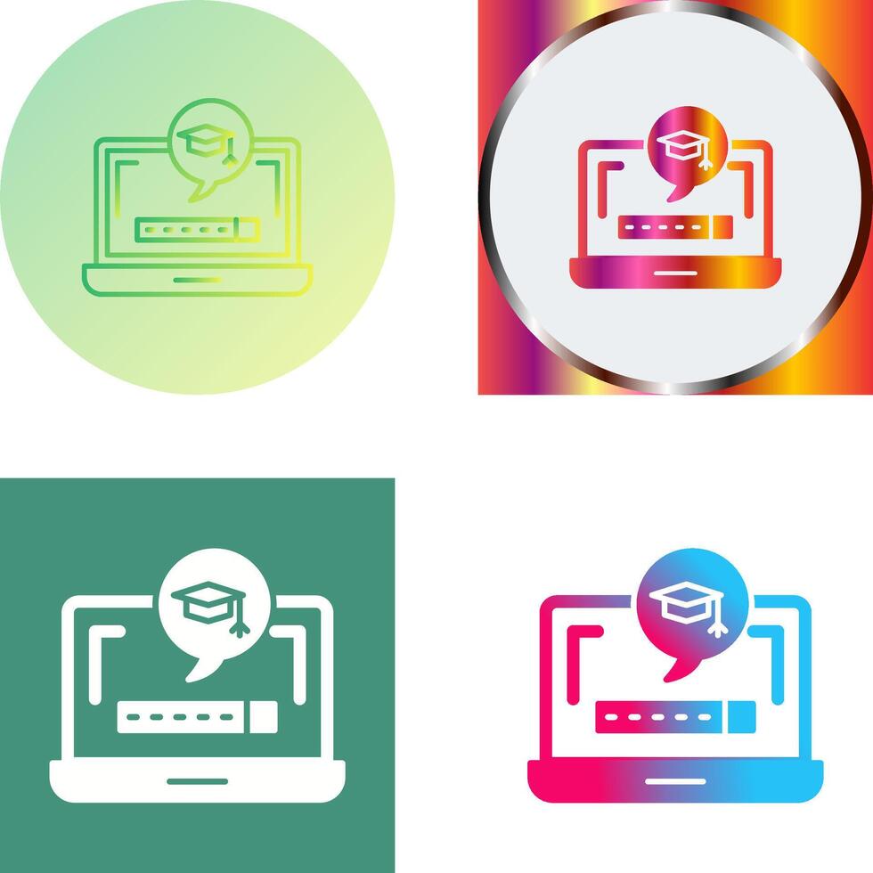 Digital Learning Icon Design vector