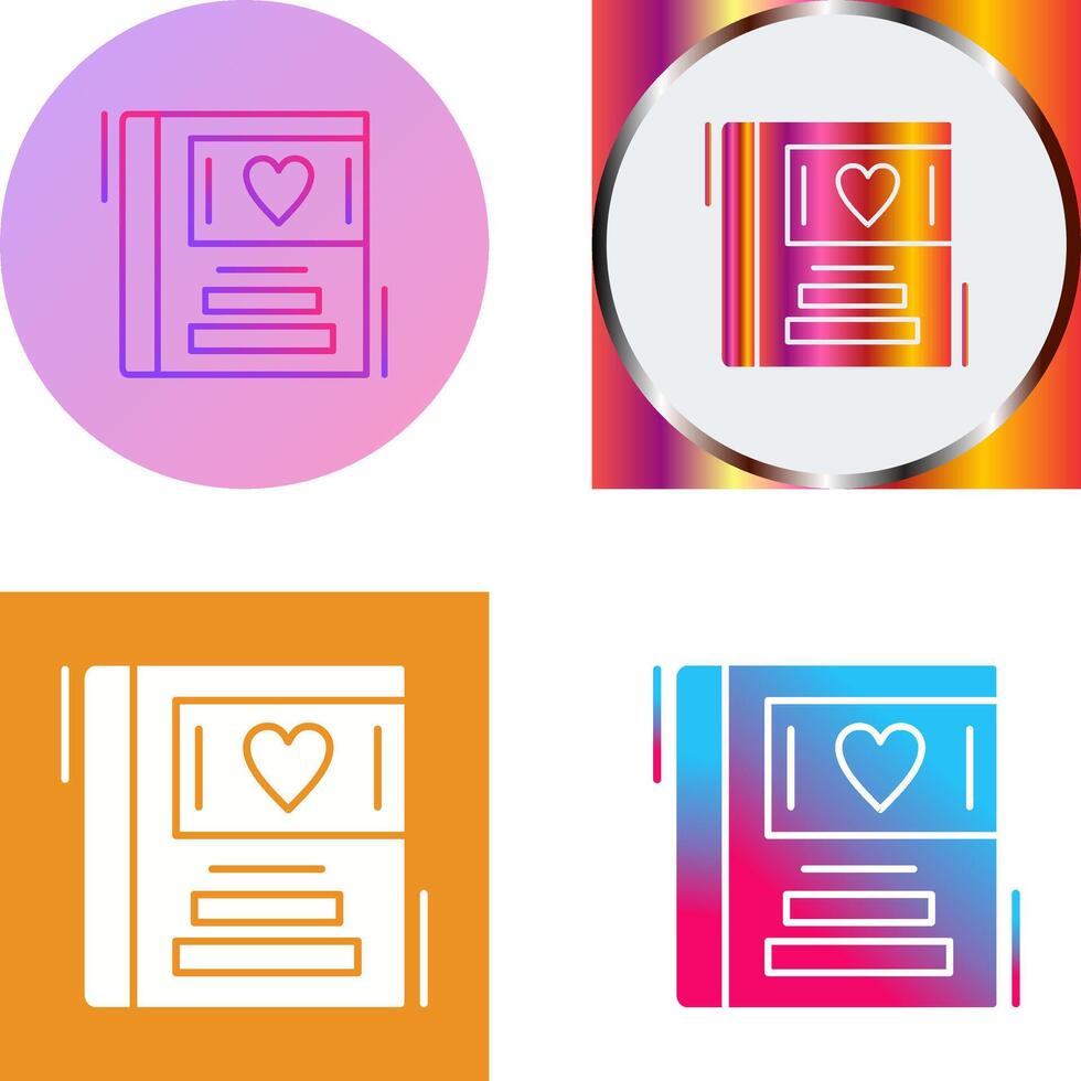 Wedding Album Icon Design vector