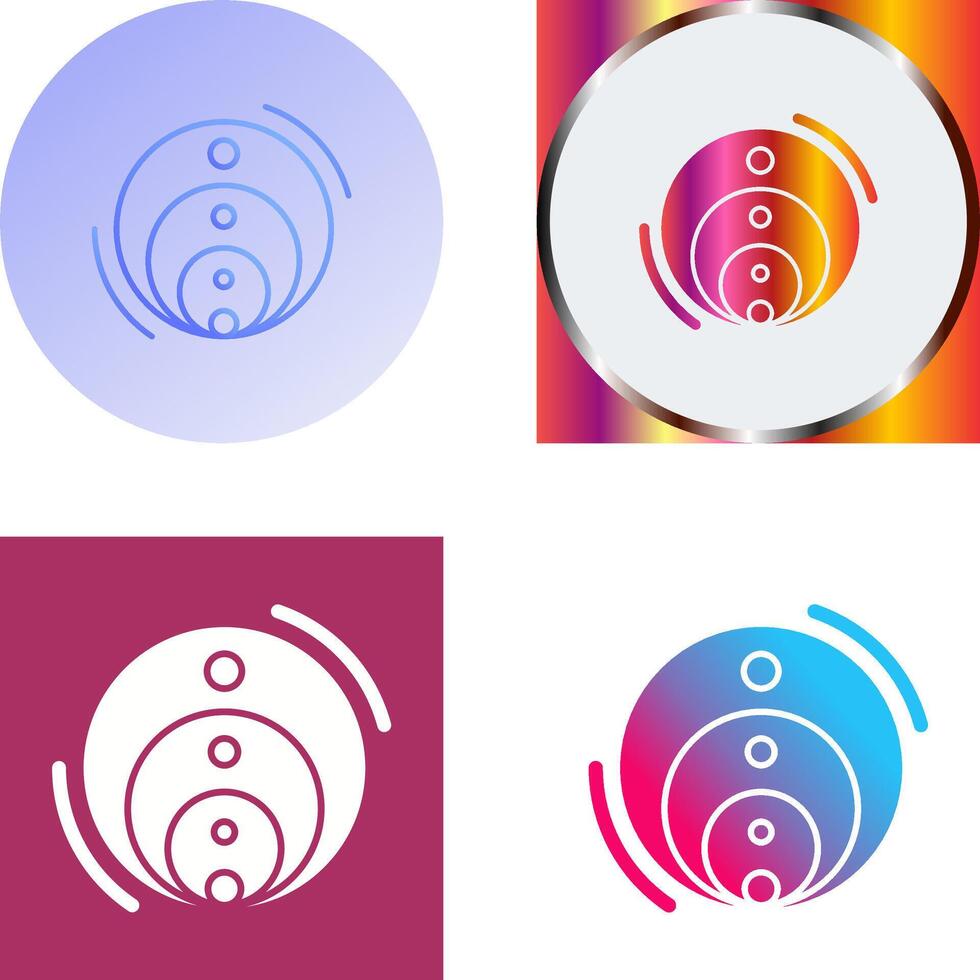 Venn Diagram Icon Design vector
