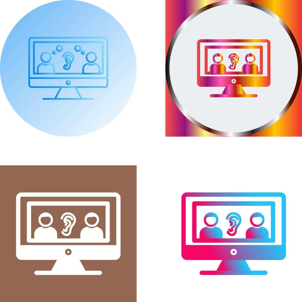 Listening Icon Design vector