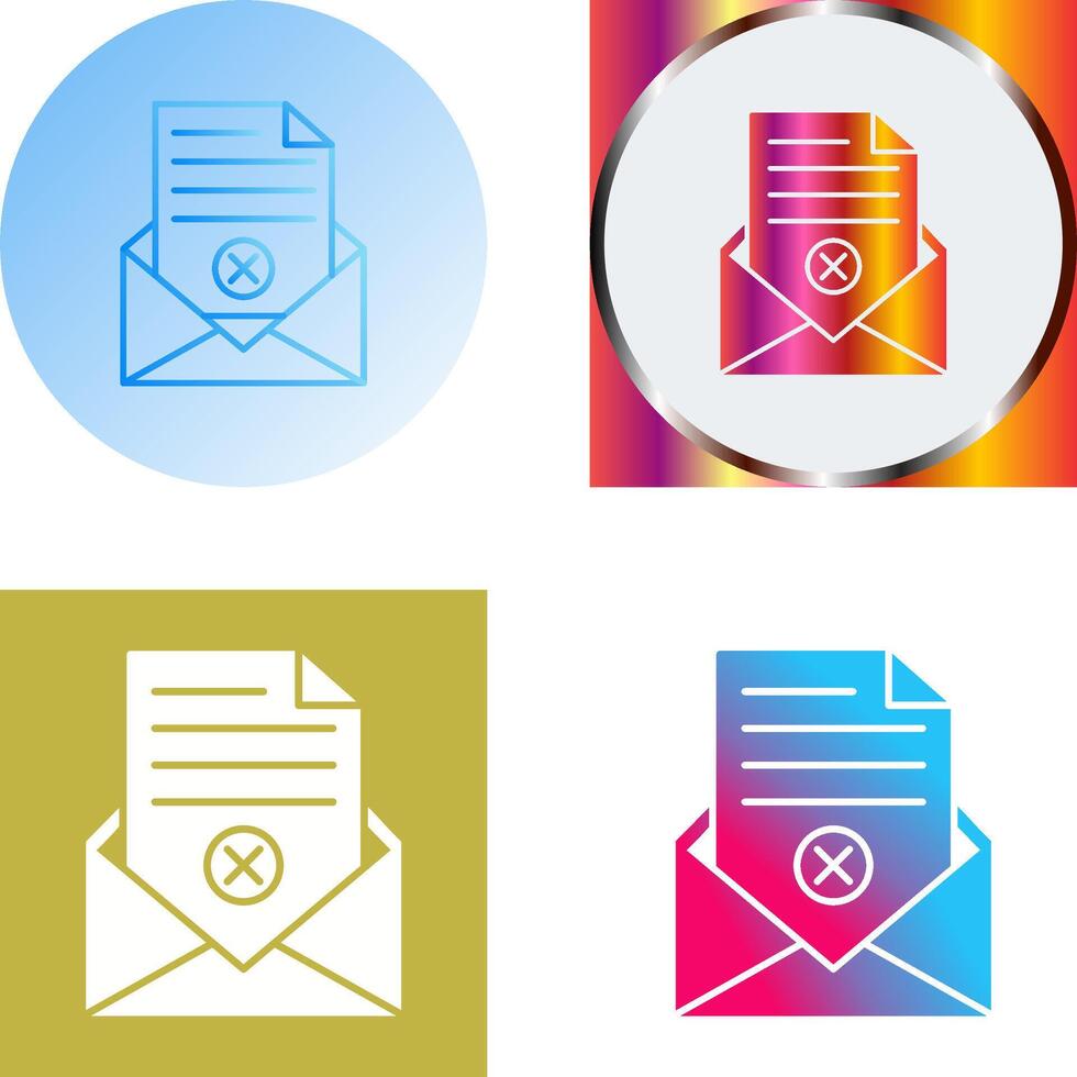Rejection Of A Letter Icon Design vector