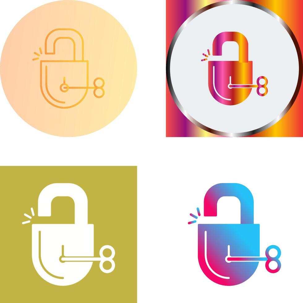 Unlock Icon Design vector