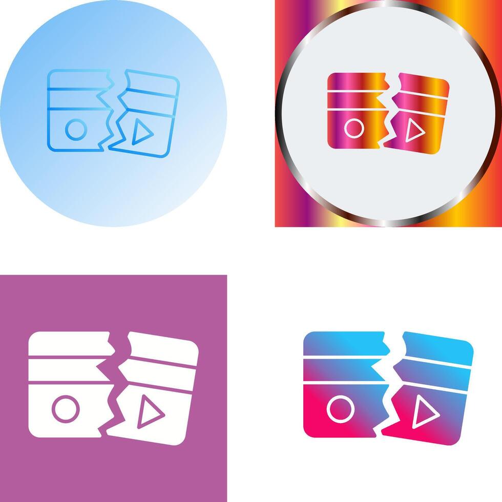 Broken Icon Design vector