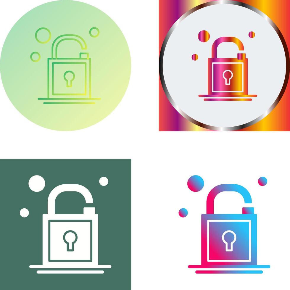Open Lock Icon Design vector