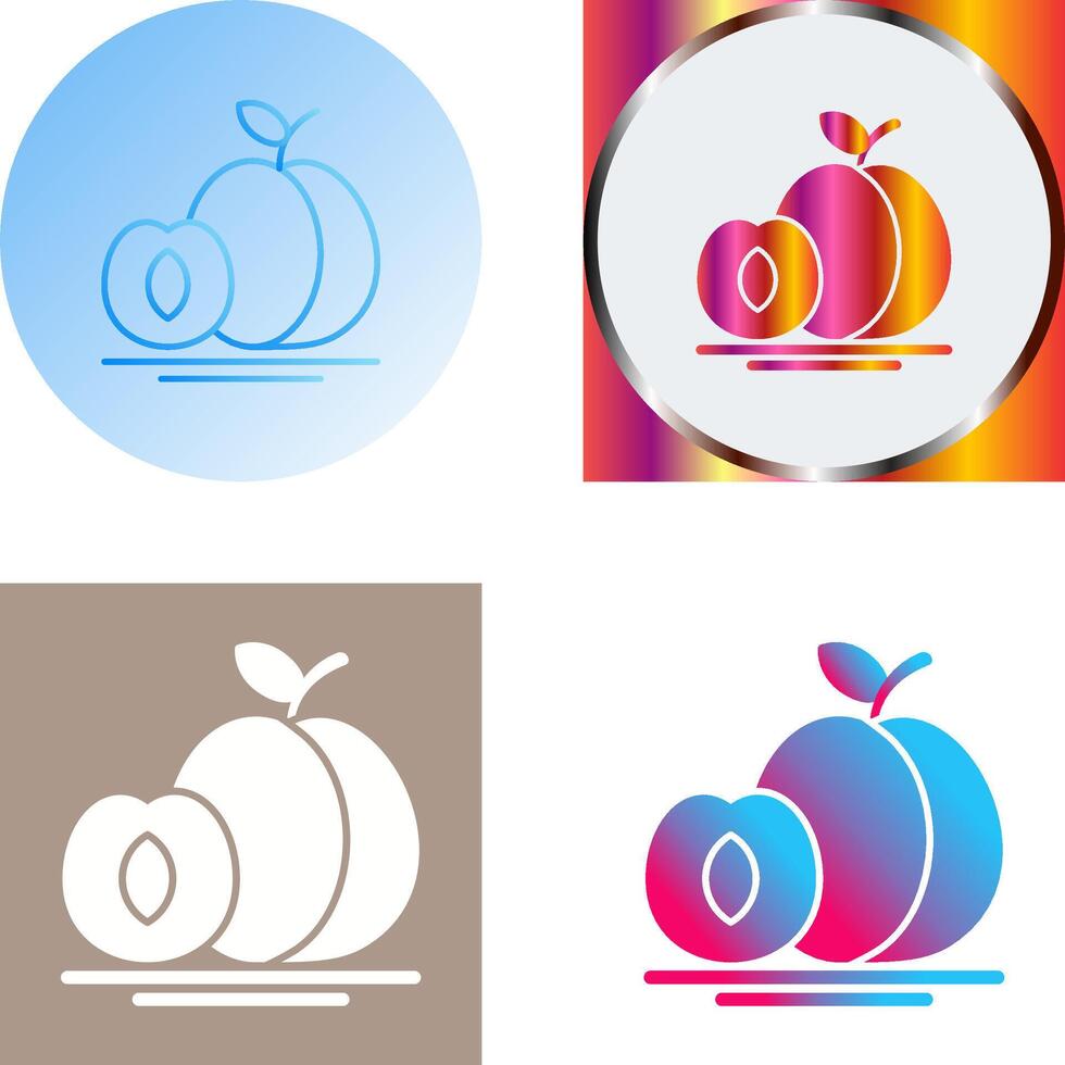 Apricot Icon Design vector