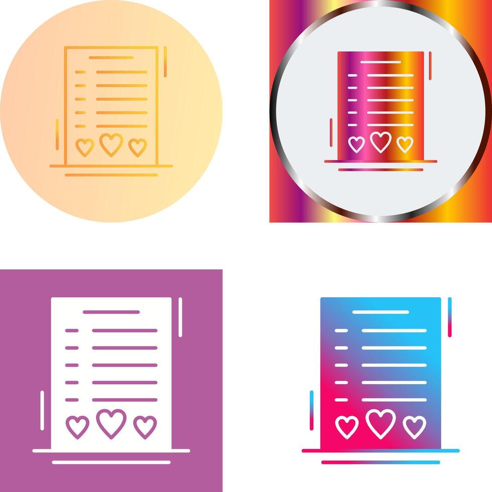 Wishlist Icon Design vector
