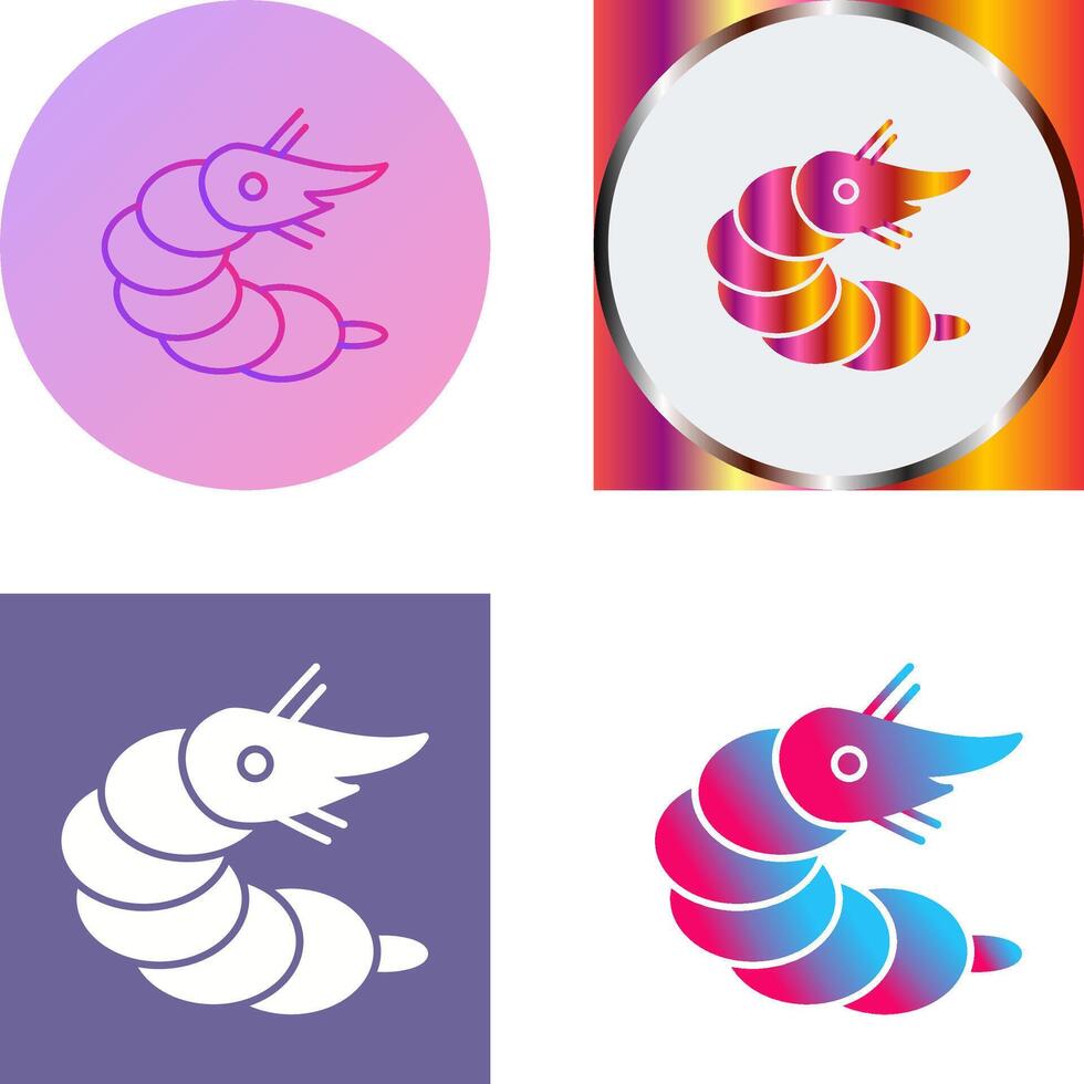 Shrimp Icon Design vector