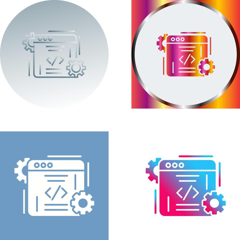 Coding Icon Design vector