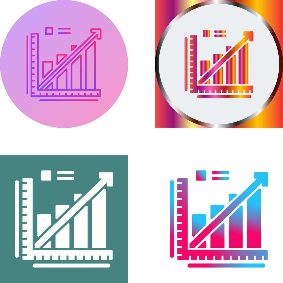 Line Graph Icon Design vector