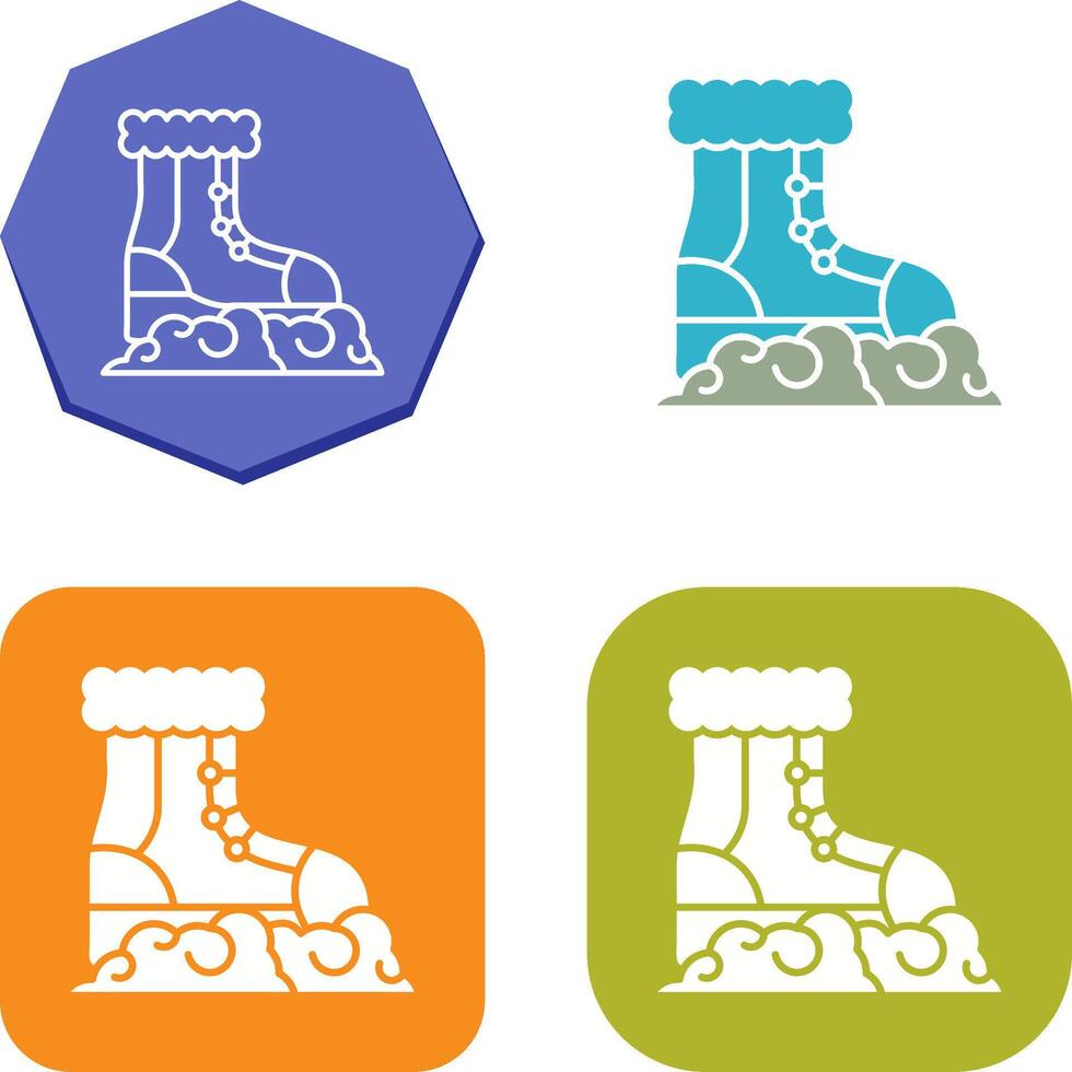 Snow Boots Icon Design vector