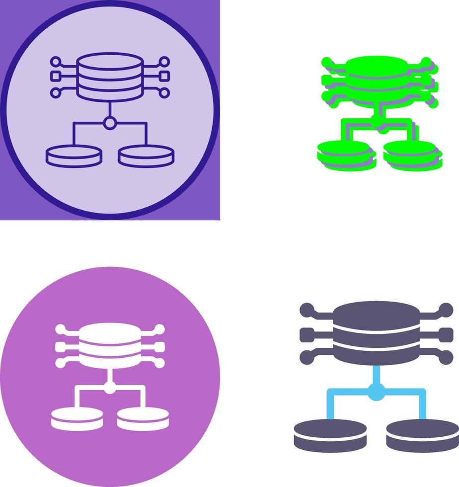 Structured Data Icon Design vector