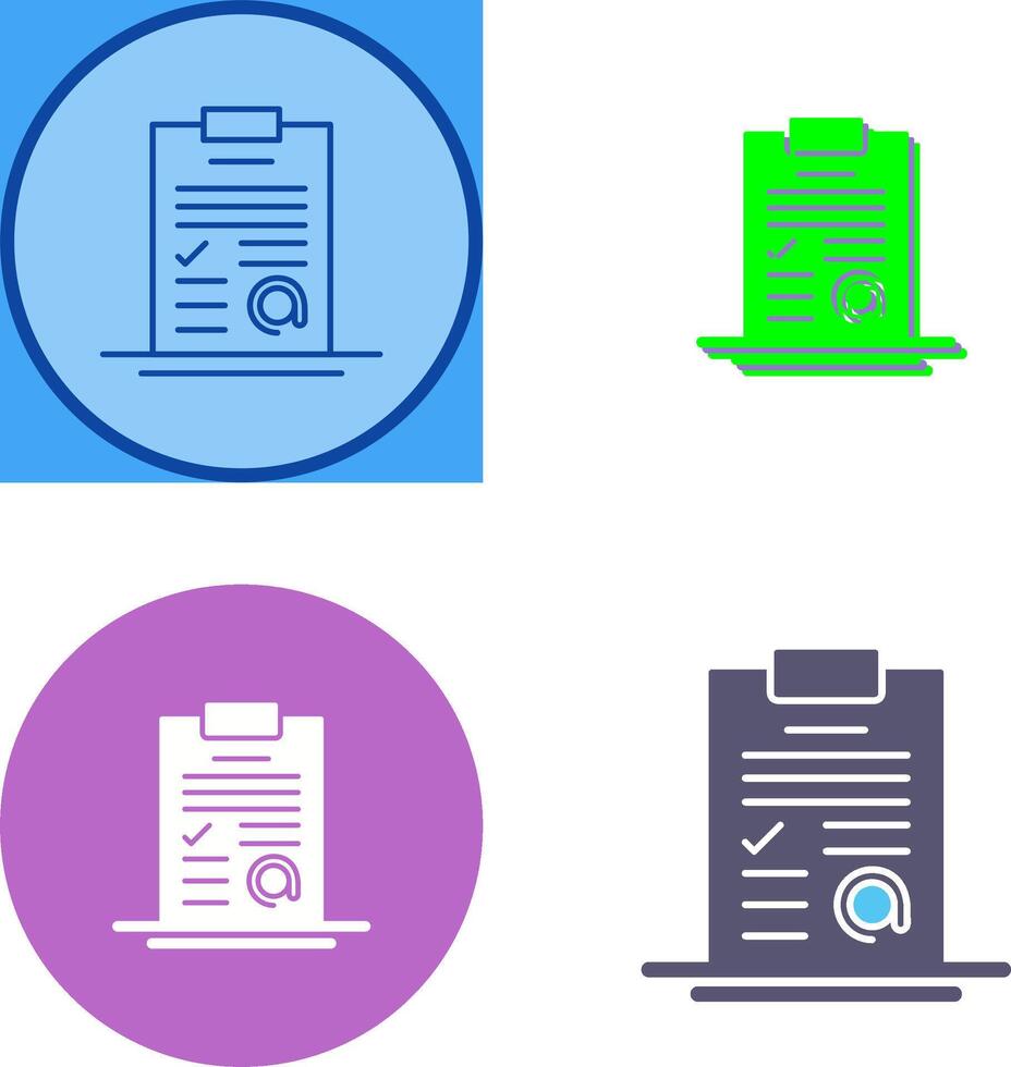 AT Sign Icon Design vector