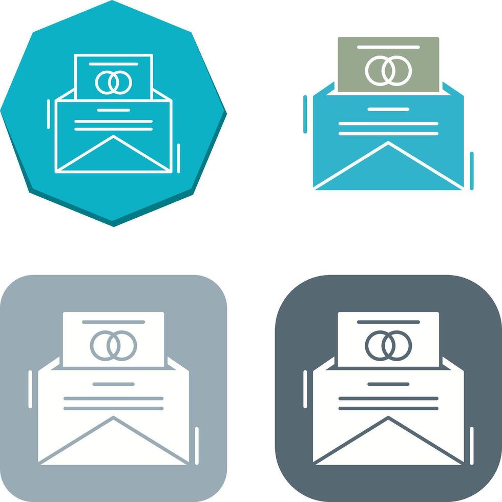 Invitation Card Icon Design vector