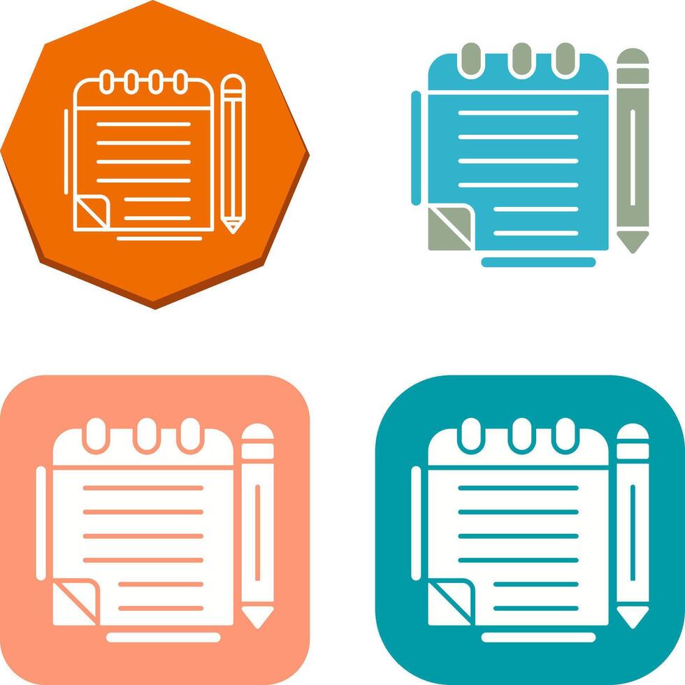 Notepad Icon Design vector
