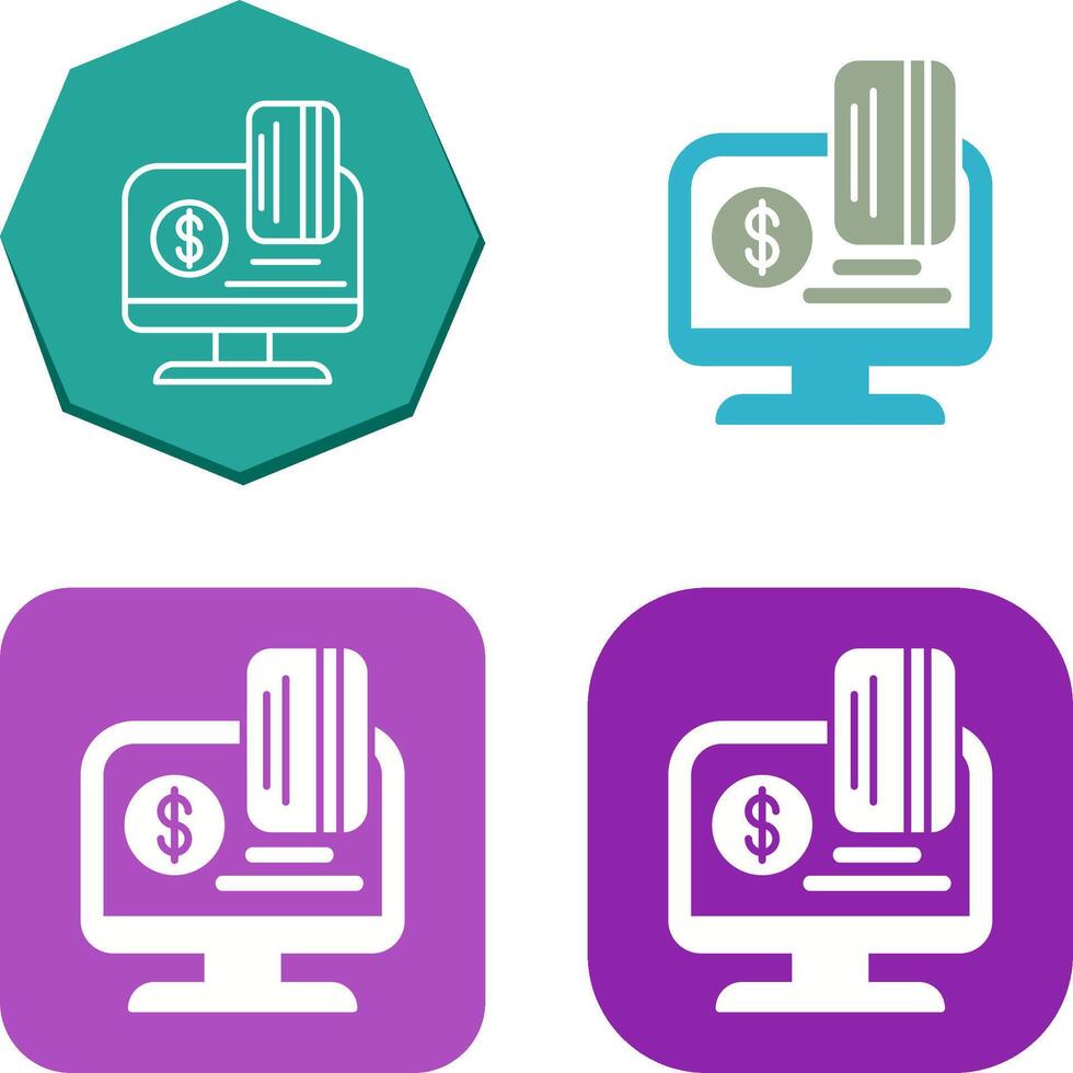 Online Payment Icon Design vector