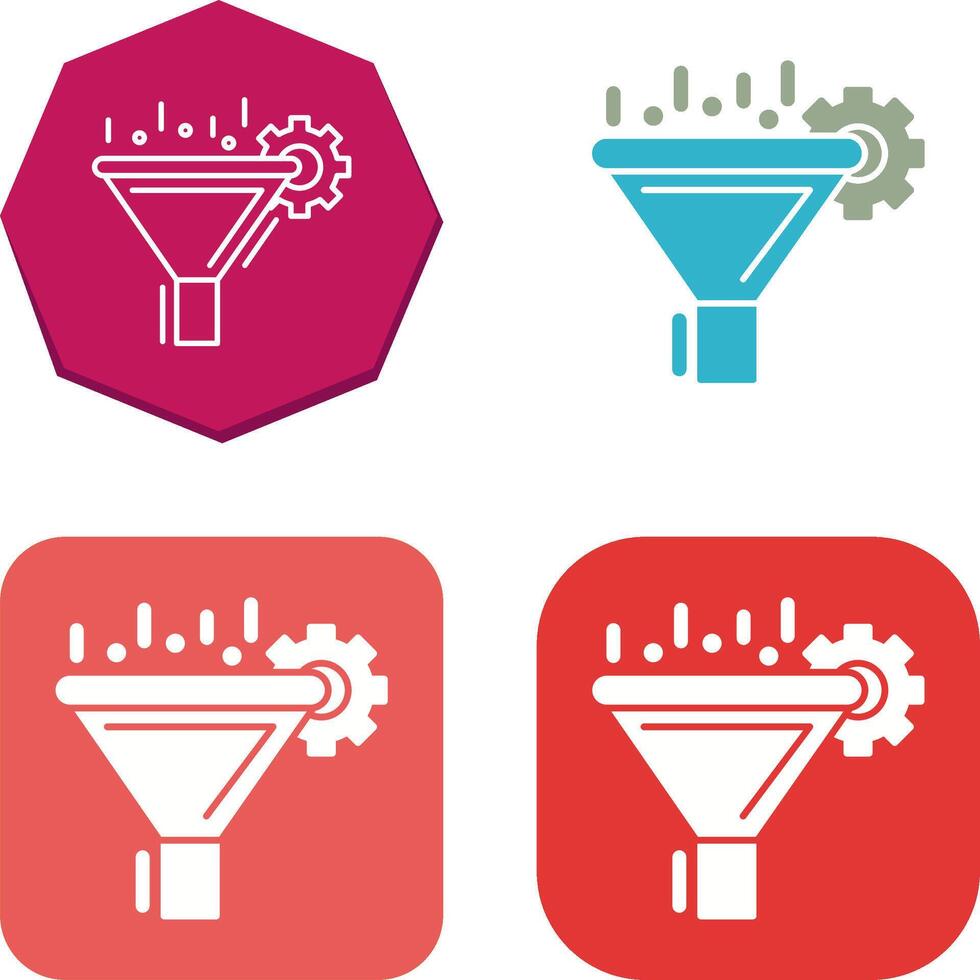 Filtering Icon Design vector