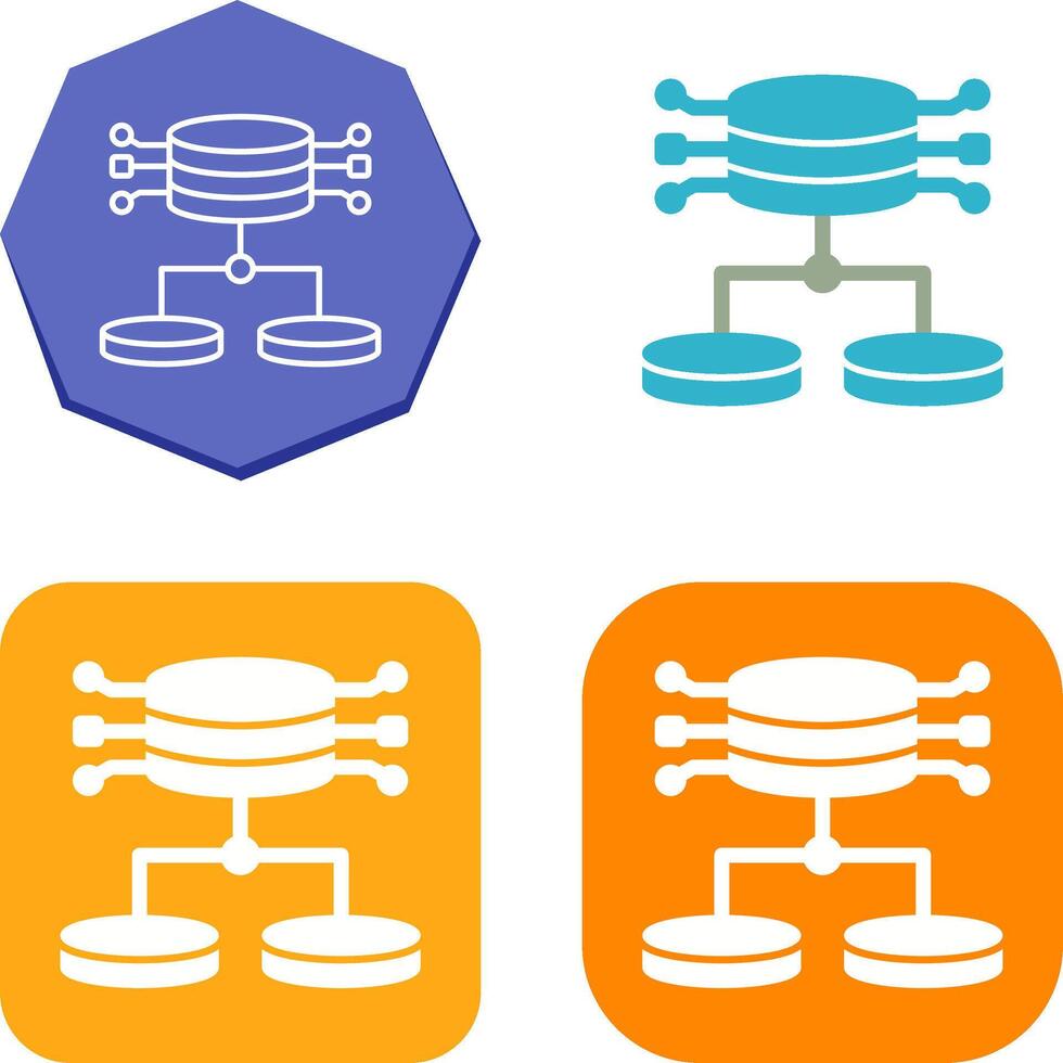 Structured Data Icon Design vector