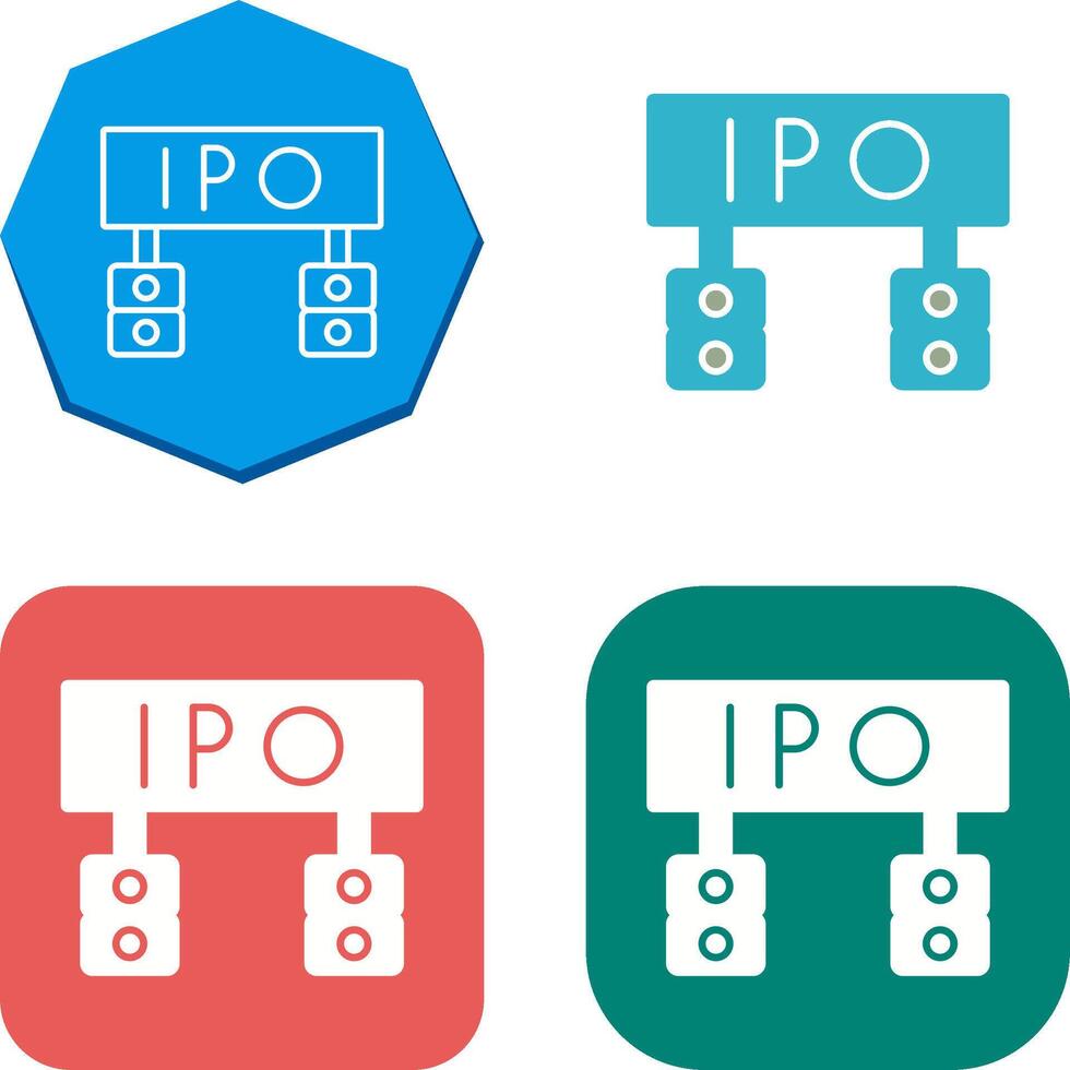 Ipo Icon Design vector