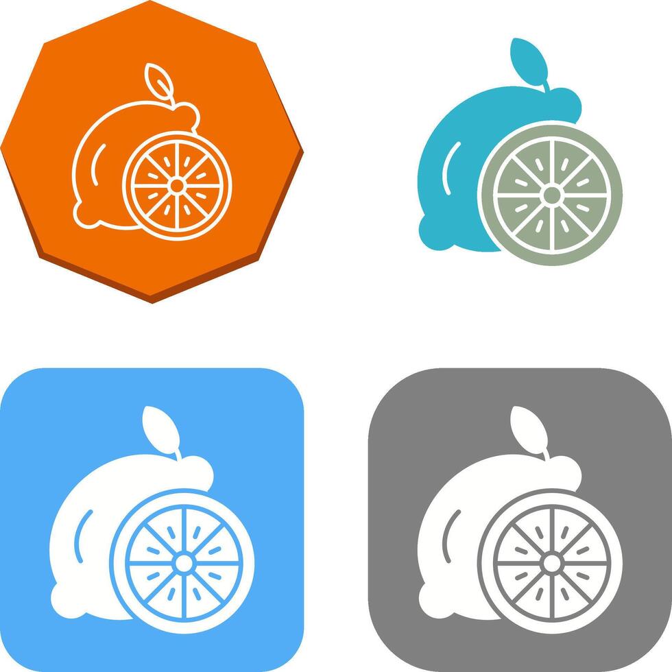 Lemon Icon Design vector