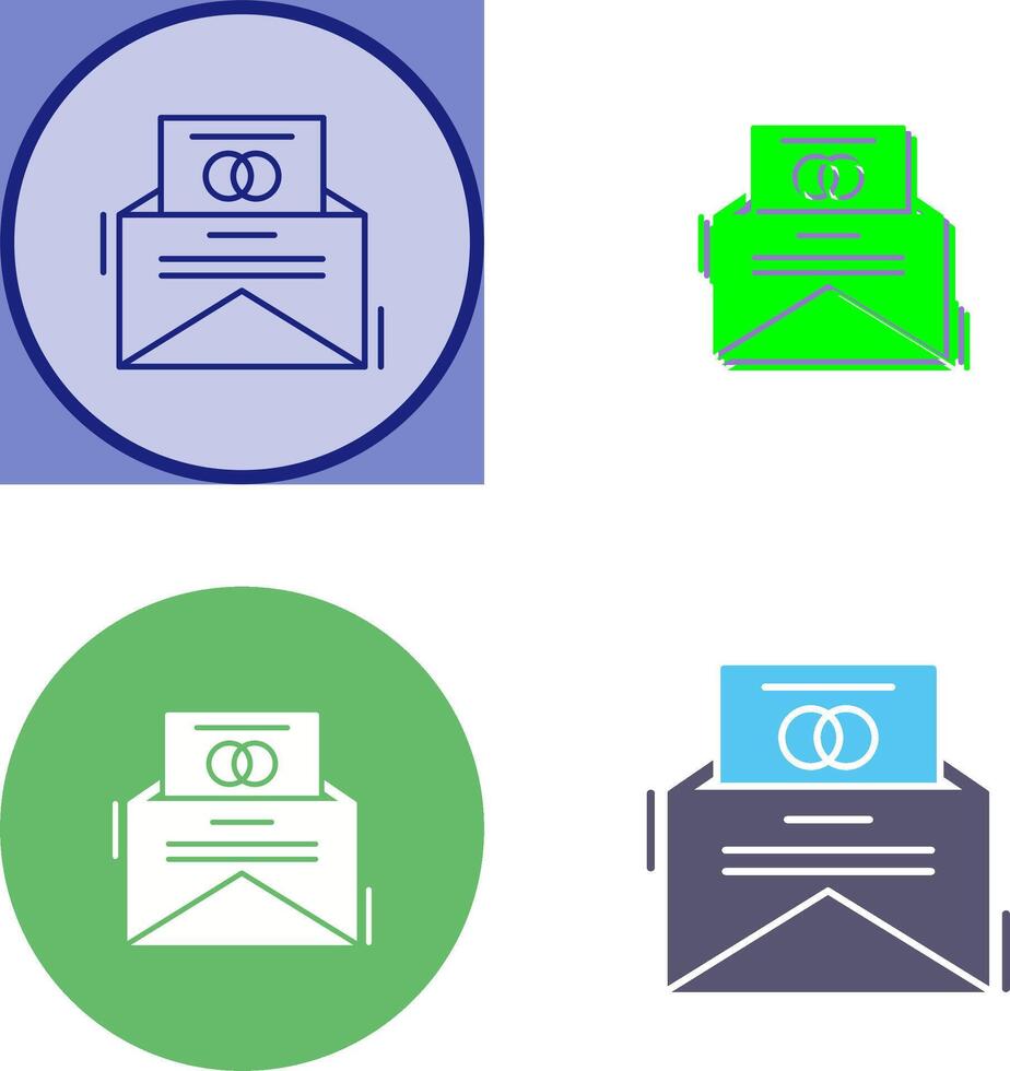 Invitation Card Icon Design vector