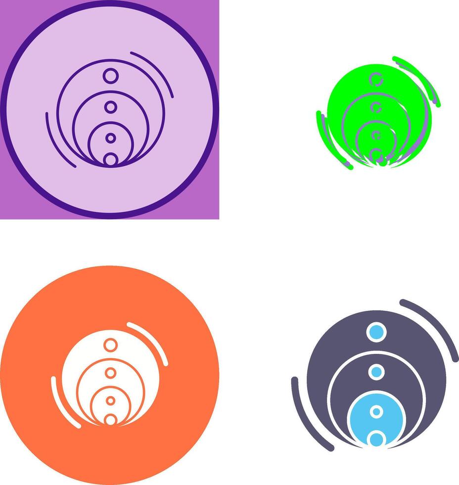 Venn Diagram Icon Design vector