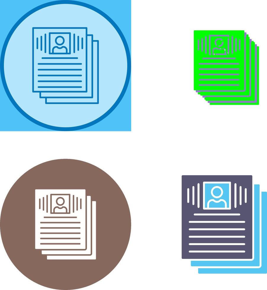 Resume Icon Design vector