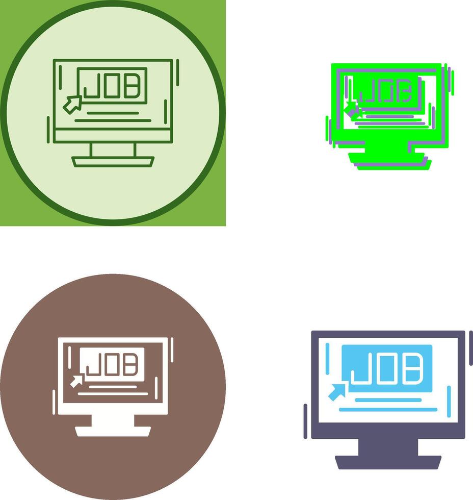 Job Icon Design vector