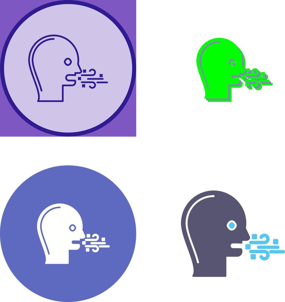 Bad Breath Icon Design vector
