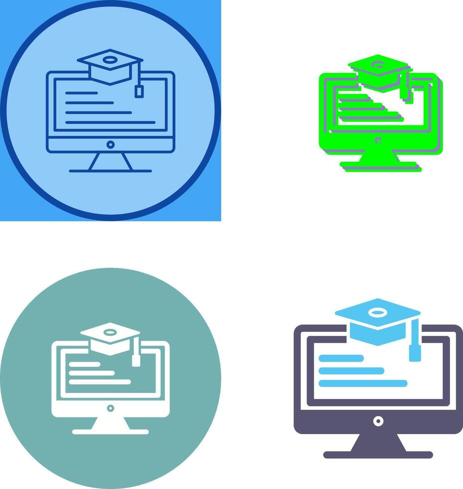 Online Learning Icon Design vector