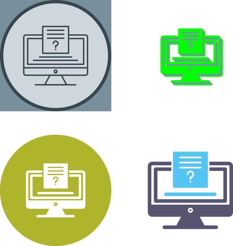 Quiz Icon Design vector