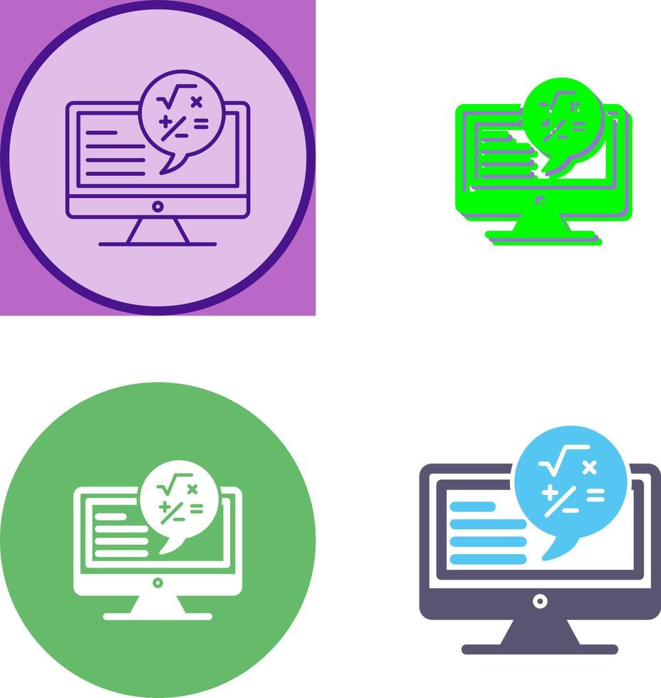 Maths Icon Design vector